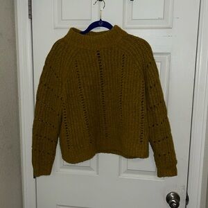 Yellow Mockneck Madewell Sweater